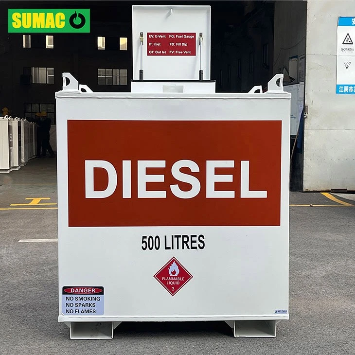 Double Walled Steel Bunded 500L Fuel Diesel Tank